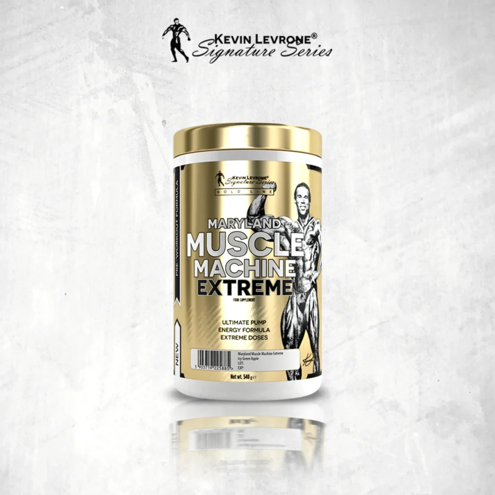 Suplemento Kevin Levrone Ultimate Pump para energía y rendimiento Envase de suplemento Kevin Levrone Signature Series Maryland Muscle Machine Extreme suplemento pre-entrenamiento Maryland