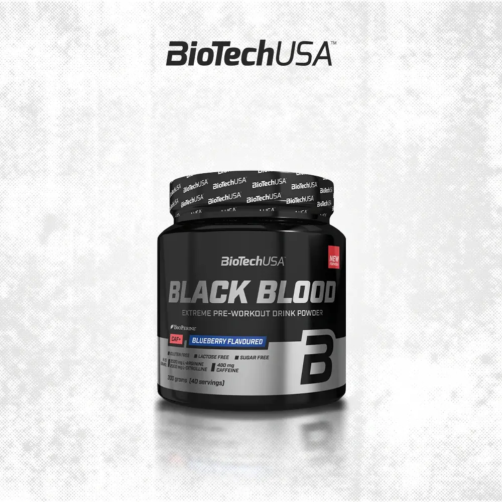 Black Blood CAF+ pre-workout 200 mg cafeína