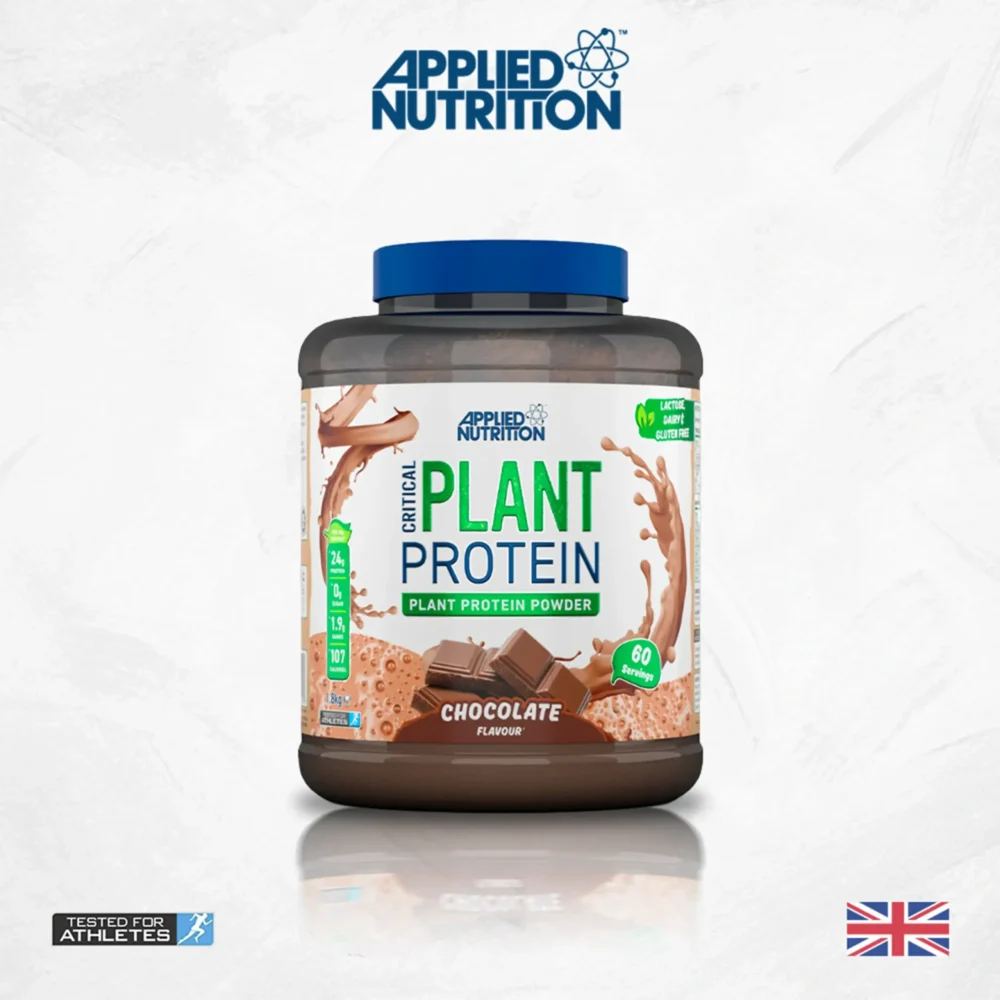Critical Plant Protein Chocolate de Applied Nutrition - 60 porciones Proteína vegetal en polvo sabor chocolate de Applied Nutrition con 60 porciones proteína vegana de alta
