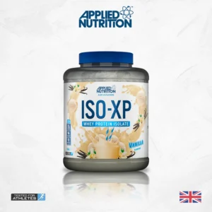 Envase de proteína en polvo ISO-XP sabor vainilla de Applied Nutrition