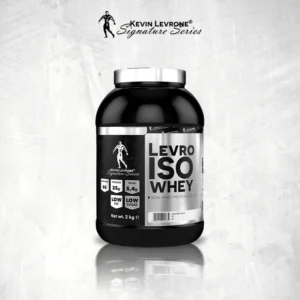 Envase de Levro Iso Whey Chocolate con 25g de proteína por porción