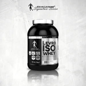 Envase de Levro Iso Whey Vainilla con 100% proteína aislada LevroIso Whey Protein